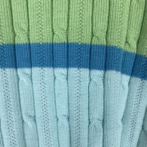 Liz golf Plus Size 2X Knit V-Neck Sweater Striped Cotton NWOT - Picture 3 of 12